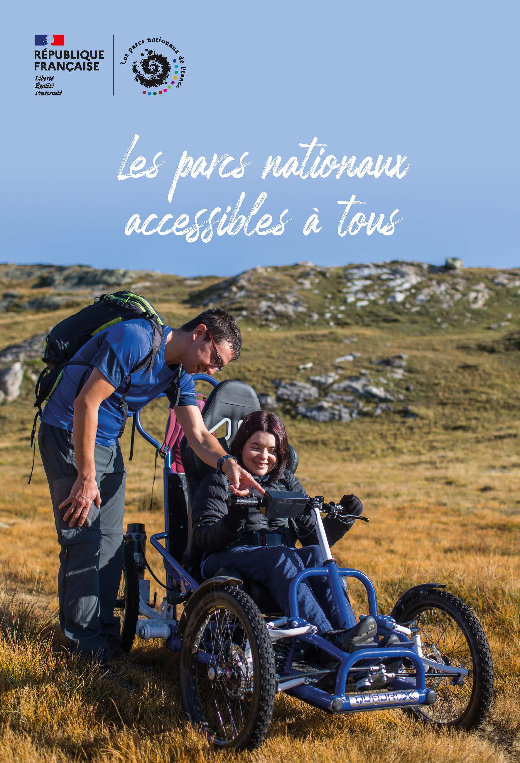 Couverture du guide « Les parcs nationaux accessibles à tous ».