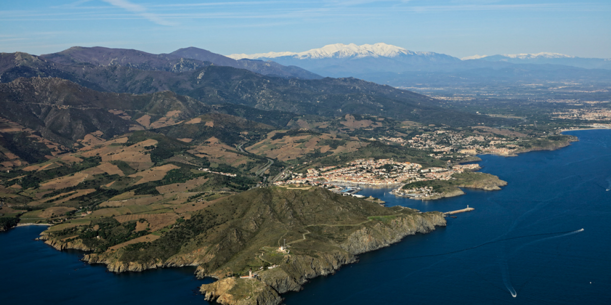 Cap Béar, vu du ciel. Crédit photo : www.frederic-hedelin.com Cap Béar, vu du ciel. Crédit photo : www.frederic-hedelin.com