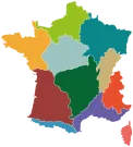Carte illustrant les 11 régions biogéographiques de France hexagonale de Végétal local