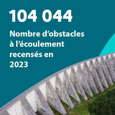 104 044 : Nombre d'obstacles à l'écoulement recensés en 2023