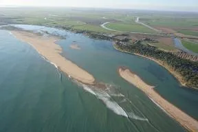 Vue aérienne de la Réserve naturelle nationale de la Casse de la Belle Henriette