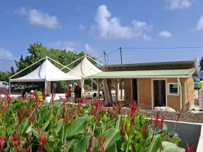 Station de traitement des eaux usées à filtres plantés de végétaux de Domblières à Marie-Galante