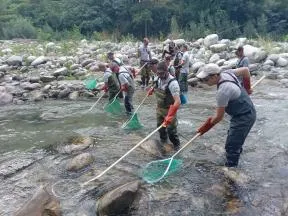 Inventaire piscicole par pêche électrique