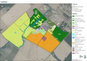 Plan de répartition des différentes parcelles du parc du Bouchet