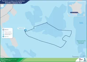 Carte du périmètre des Grandes Cabanes Sud
