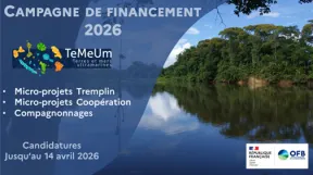 Cette image est une affiche du lancement de la campagne de financement TeMeUm 2026 présentant les micro-projets tremplin les micro-projets coopération et les compagnonnages auxquels il est possible de candidater jusqu'au 14 avril 2026