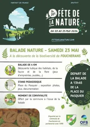 Affiche de la fête de la nature à Foucherans