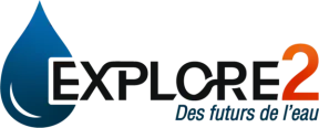 Logo avec texte : Explore 2 - des futurs de l'eau