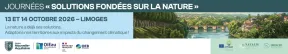 Bandeau de la manifestation : Solutions fondées sur la nature les 13 et 14 octobre 2026