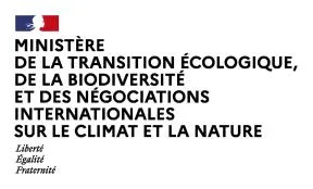 Logo avec texte "ministère de la Transition écologique, de la Biodiversité et des Négociations internationales sur le climat et la nature"
