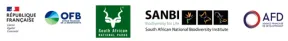 Bandeau de logos : République française, OFB, South African National Parks, SANBI - Biodiversity for life - South African National Biodiversity Agency, Agence française de développement (AFD)