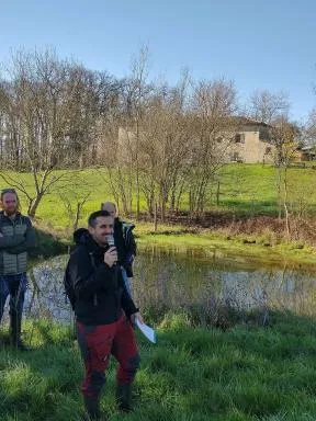 Restauration de la mare de Belesta par la Fédération des Chasseurs du Tarn
