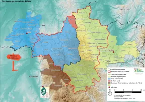 Carte du territoire du Syndicat Mixte
