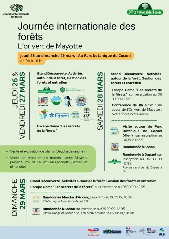 Programme détaillé de la Jounrée Internationale des Forêts 