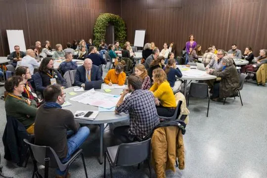 Photo d'un atelier pendant les Rencontres Biodiversité et Territoires. Crédit photo : Philippe Massit / OFB