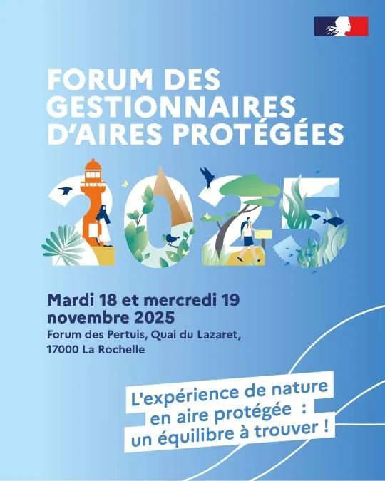 Visuel du Forum des gestionnaires d’aires protégées 2025